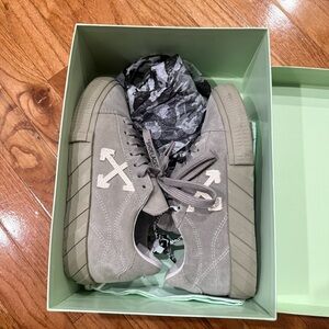 Off-White Taupe Suede Sneakers